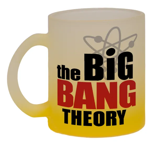 The Big Bang Theory — Κούπα γυάλινη δίχρωμη με βάση το κίτρινο ματ, 330ml