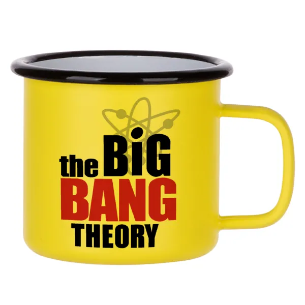 The Big Bang Theory — Κούπα Μεταλλική εμαγιέ ΜΑΤ Κίτρινη 360ml