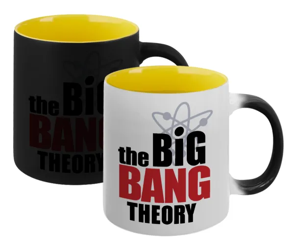 The Big Bang Theory — Κούπα Μαγική εσωτερικό κίτρινη, κεραμική 330ml που αλλάζει χρώμα με το ζεστό ρόφημα