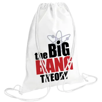 The Big Bang Theory, Τσάντα πλάτης πουγκί GYMBAG λευκή (28x40cm)