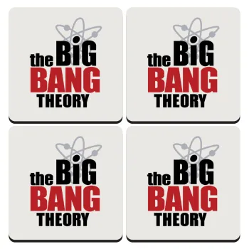 The Big Bang Theory, ΣΕΤ 4 Σουβέρ ξύλινα τετράγωνα (9cm)