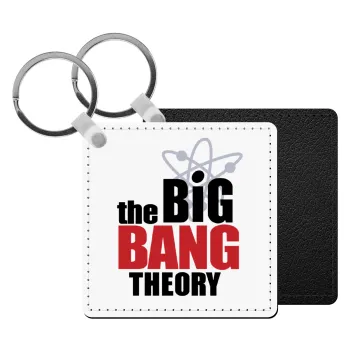 The Big Bang Theory, Μπρελόκ Δερματίνη, τετράγωνο ΜΑΥΡΟ (5x5cm)