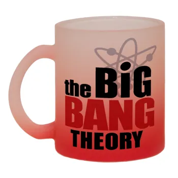 The Big Bang Theory, Κούπα γυάλινη δίχρωμη με βάση το κόκκινο ματ, 330ml