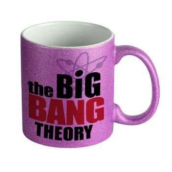 The Big Bang Theory, Κούπα Μωβ Glitter που γυαλίζει, κεραμική, 330ml