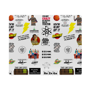 The Big Bang Theory pattern, Mousepad ορθογώνιο 23x19cm