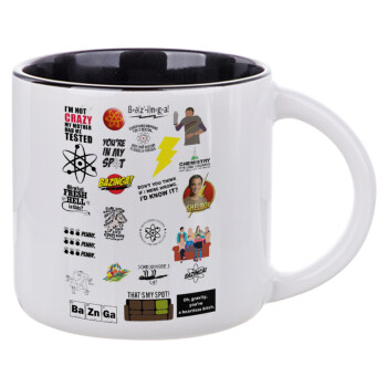 The Big Bang Theory pattern, Κούπα κεραμική 400ml Λευκή/Μαύρη