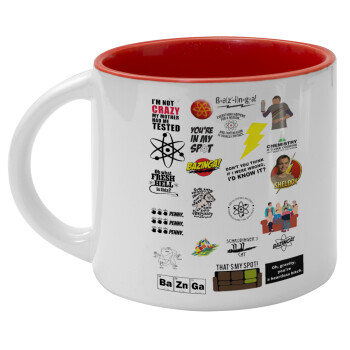 The Big Bang Theory pattern, Κούπα κεραμική 400ml Λευκή/Κόκκινη