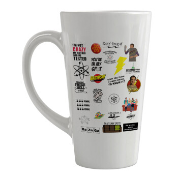 The Big Bang Theory pattern, Κούπα κωνική Latte Μεγάλη, κεραμική, 450ml