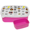 ΡΟΖ παιδικό δοχείο φαγητού (lunchbox) πλαστικό (BPA-FREE) Lunch Βox M18 x Π13 x Υ6cm