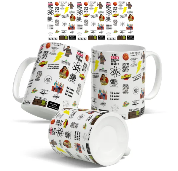 The Big Bang Theory pattern — Κούπα, κεραμική, 330ml