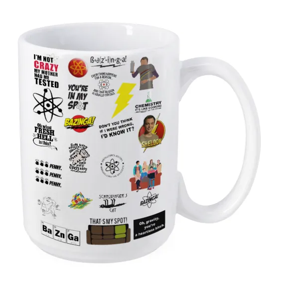 The Big Bang Theory pattern — Mega mug, ceramic, 450ml