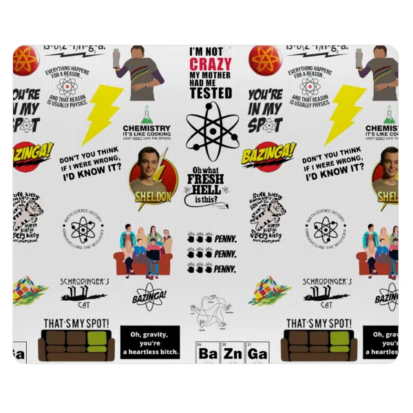 The Big Bang Theory pattern — Mousepad ορθογώνιο 23x19cm