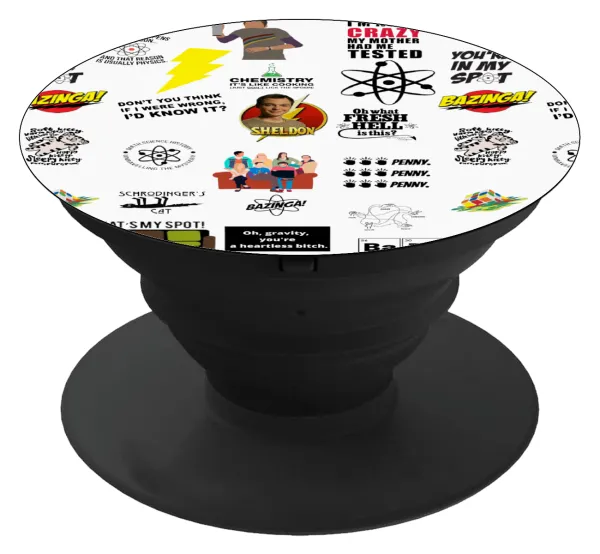 The Big Bang Theory pattern — Phone Holders Stand  Μαύρο Βάση Στήριξης Κινητού στο Χέρι