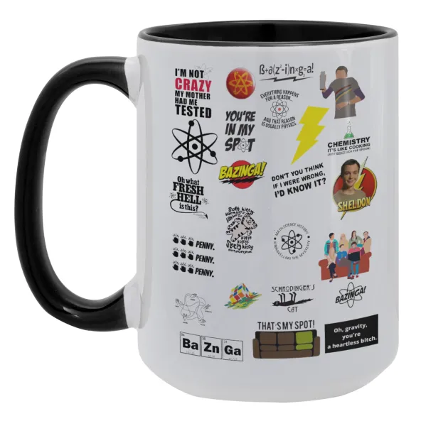 The Big Bang Theory pattern — Mega 15oz Μαύρη