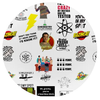 The Big Bang Theory pattern, Mousepad Round 20cm