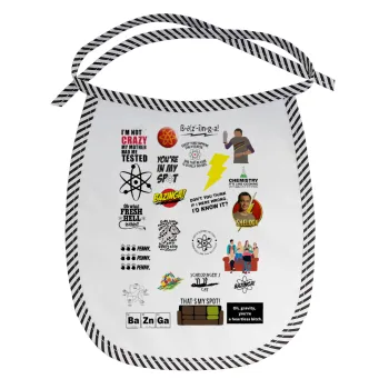 The Big Bang Theory pattern, Σαλιάρα μωρού αλέκιαστη με κορδόνι Μαύρη