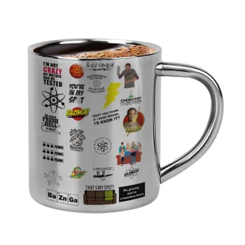 The Big Bang Theory pattern, Double-wall metal cup for espresso (220ml)