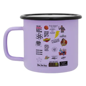 The Big Bang Theory pattern, Κούπα Μεταλλική εμαγιέ ΜΑΤ Light Pastel Purple 360ml