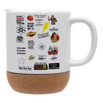 The Big Bang Theory pattern, Ceramic coffee mug Cork (MAT), 330ml