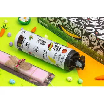 The Big Bang Theory pattern, Πασχαλινή Λαμπάδα με Travel Tumbler θερμό με διπλό καπάκι (600ml, BPA free) & κερί αρωματικό πλακέ (30cm) (ΡΟΖ)