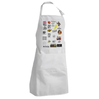 The Big Bang Theory pattern, Adult Chef Apron (with sliders and 2 pockets)