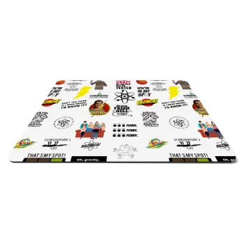 The Big Bang Theory pattern, Mousepad rect 27x19cm