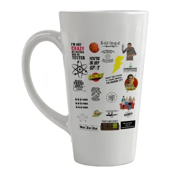 The Big Bang Theory pattern, Κούπα κωνική Latte Μεγάλη, κεραμική, 450ml