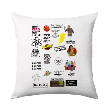 The Big Bang Theory pattern, Sofa cushion 40x40cm includes filling