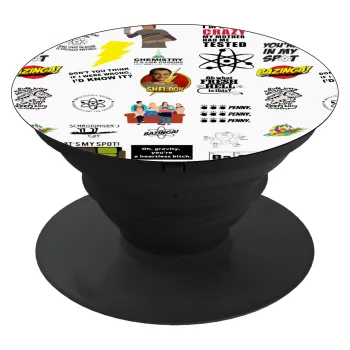 The Big Bang Theory pattern, Phone Holders Stand  Black Hand-held Mobile Phone Holder