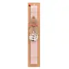 Easter Set, wooden keychain & scented flat Easter candle (30cm) (PINK)