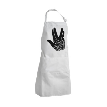 Star Trek Long and Prosper, Adult Chef Apron (with sliders and 2 pockets)