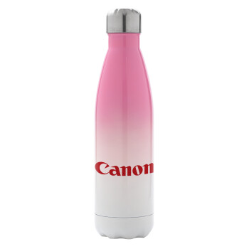Canon, Μεταλλικό παγούρι θερμός Ροζ/Λευκό (Stainless steel), διπλού τοιχώματος, 500ml