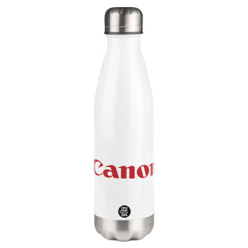 Canon, Μεταλλικό παγούρι θερμός Λευκό (Stainless steel), διπλού τοιχώματος, 500ml