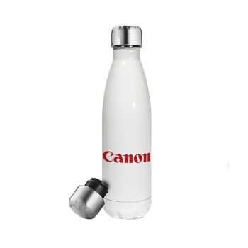 Canon, Μεταλλικό παγούρι θερμός Λευκό (Stainless steel), διπλού τοιχώματος, 500ml