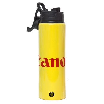 Canon, Metallic water bottle with safety lid, 850ml aluminum
