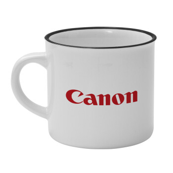 Canon, Κούπα κεραμική vintage Λευκή/Μαύρη 230ml