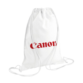 Canon, Τσάντα πλάτης πουγκί GYMBAG λευκή (28x40cm)