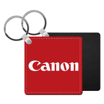 Canon, Μπρελόκ Δερματίνη, τετράγωνο ΜΑΥΡΟ (5x5cm)