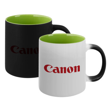 Canon, Κούπα Μαγική εσωτερικό πράσινο, κεραμική 330ml που αλλάζει χρώμα με το ζεστό ρόφημα (1 τεμάχιο)