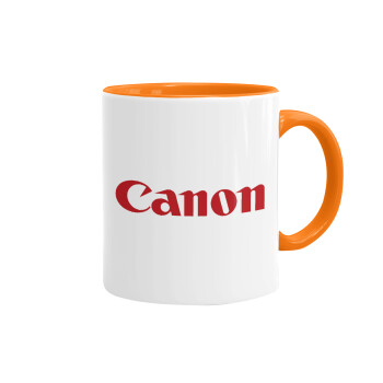 Canon, Mug colored orange, ceramic, 330ml