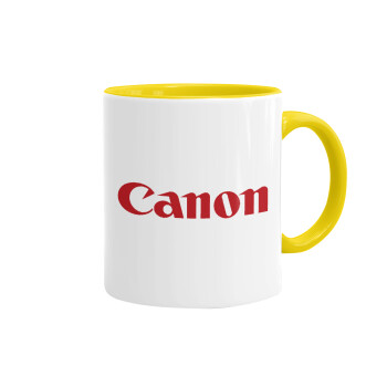 Canon, Mug colored yellow, ceramic, 330ml