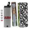 Πασχαλινή Λαμπάδα με Travel Tumbler θερμό (600ml, BPA free) & κερί αρωματικό πλακέ (30cm) (ΓΚΡΙ)