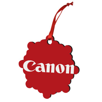 Canon, Χριστουγεννιάτικο στολίδι snowflake ξύλινο 7.5cm