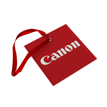 Canon, Χριστουγεννιάτικο στολίδι γυάλινο τετράγωνο 9x9cm