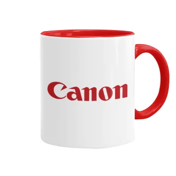 Canon, Κούπα χρωματιστή κόκκινη, κεραμική, 330ml