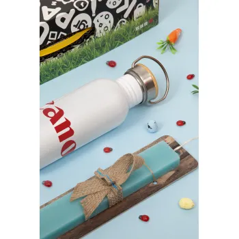 Canon, Πασχαλινή Λαμπάδα με παγούρι μεταλλικό (620ml, stainless steel) & κερί αρωματικό πλακέ (30cm) (ΤΙΡΚΟΥΑΖ)