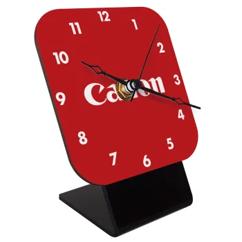 Canon, Quartz Wooden table clock with hands (10cm)