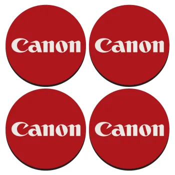 Canon, ΣΕΤ 4 Σουβέρ ξύλινα στρογγυλά (9cm)