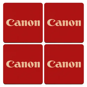 Canon, ΣΕΤ x4 Σουβέρ ξύλινα τετράγωνα plywood (9cm)