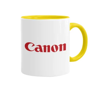 Canon, Mug colored yellow, ceramic, 330ml